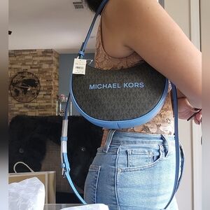 NWT Michael Kors Black and Blue Shoulder Bag And Handbag